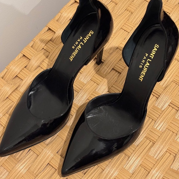 Saint Laurent Patent Leather d’Orsay Pumps – Black – Size 38.5 - Picture 7 of 9